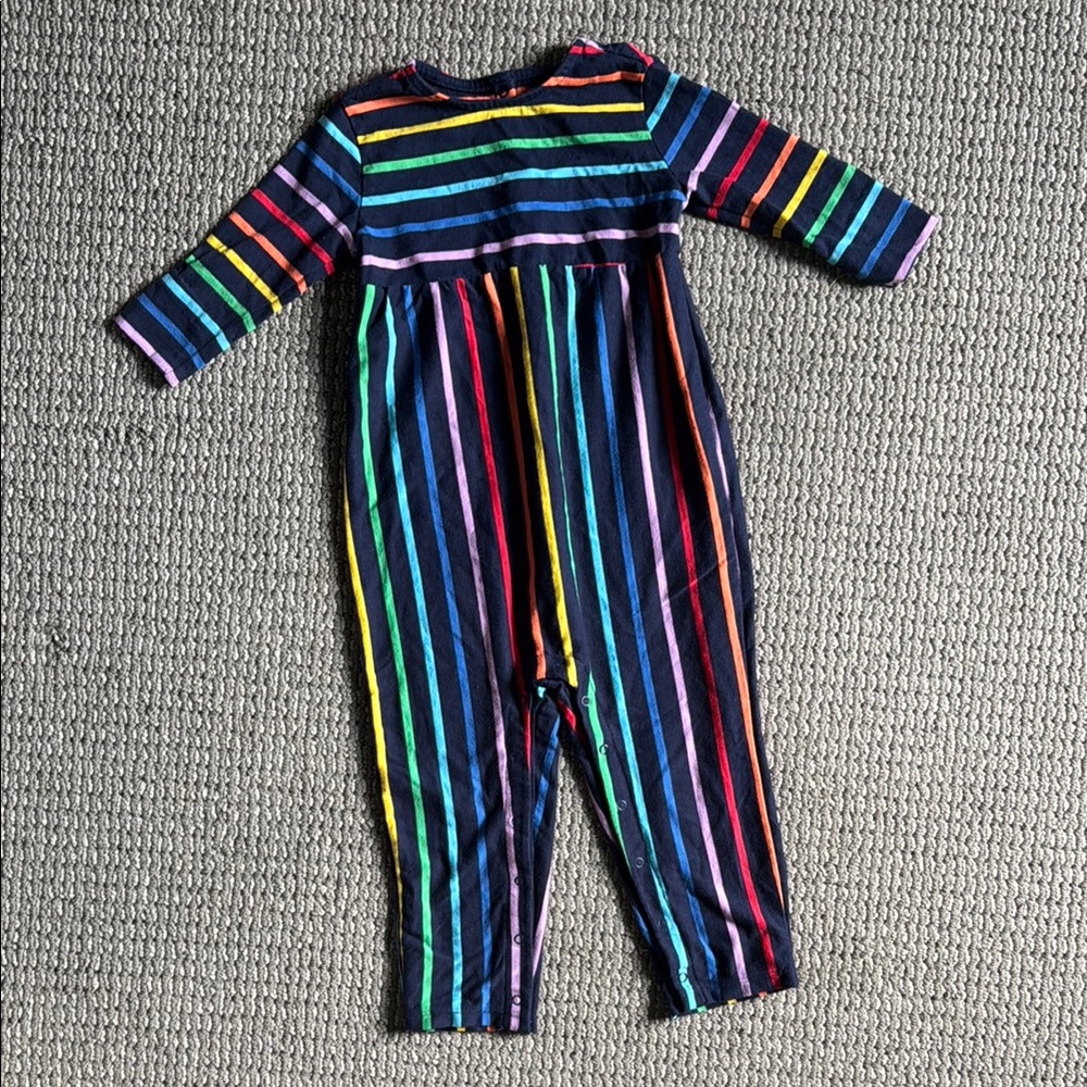 Primary Striped Baby Jumpsuit NWOT